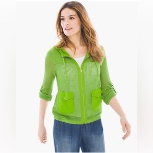 Zenergy Loose Knit mesh jacket by Chico’s. Size 2